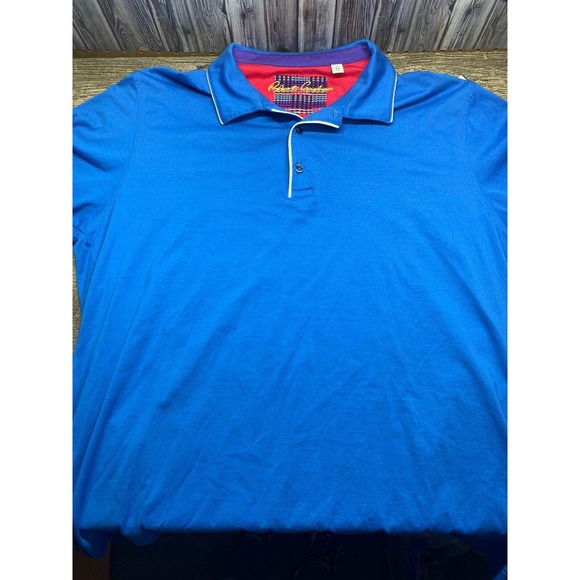 Robert Graham Other - Robert Graham Polo Shirt Mens XL Blue Solid Classic Fit Cotton Short Sleeve